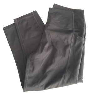 Zyia Active Black Pocket Brilliant Hi-Rise Capri Leggings 20" | Size 12